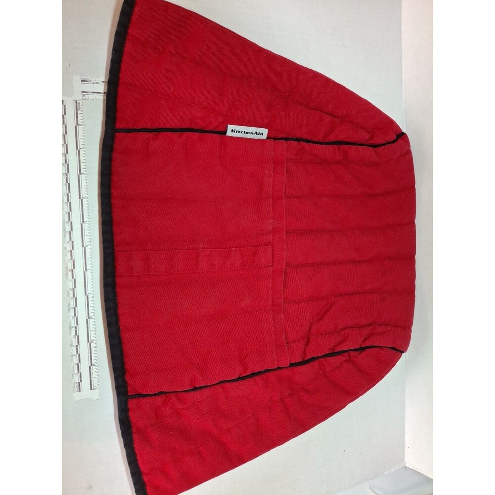 KitchenAid Red Stand Mixer Fabric Cover Dust Cover Quilted W/Accessory Pocket